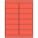 4" x 1.5" Red Rectangular Sheet Labels