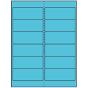 4" x 1.5" Turquoise Rectangular Sheet Labels