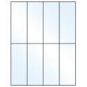 2.125" x 5.5" Crystal Clear Rectangular Sheet Labels