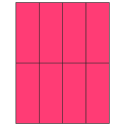 2.125" x 5.5" Fluorescent Pink Rectangular Sheet Labels