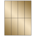 2.125" x 5.5" Gold Foil Rectangular Sheet Labels