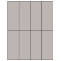 2.125" x 5.5" Gray Rectangular Sheet Labels