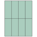 2.125" x 5.5" Pastel Green Rectangular Sheet Labels