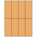 2.125" x 5.5" Pastel Orange Rectangular Sheet Labels
