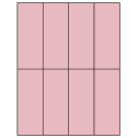 2.125" x 5.5" Pastel Pink Rectangular Sheet Labels