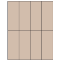 2.125" x 5.5" Pastel Tan Rectangular Sheet Labels
