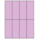 2.125" x 5.5" Pastel Purple Rectangular Sheet Labels