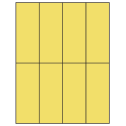 2.125" x 5.5" Pastel Yellow Rectangular Sheet Labels