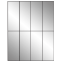 2.125" x 5.5" Silver Foil Rectangular Sheet Labels