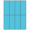 2.125" x 5.5" Turquoise Rectangular Sheet Labels