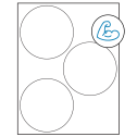 4.5" White Circular Sheet Labels - Ultra Aggressive Adhesive