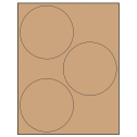 4.5" Brown Kraft Circular Sheet Labels