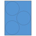 4.5" Fluorescent Blue Circular Sheet Labels