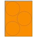 4.5" Fluorescent Orange Circular Sheet Labels
