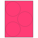 4.5" Fluorescent Pink Circular Sheet Labels