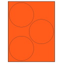 4.5" Fluorescent Red Circular Sheet Labels