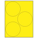 4.5" Fluorescent Yellow Circular Sheet Labels