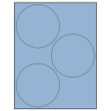 4.5" Pastel Blue Circular Sheet Labels