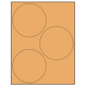4.5" Pastel Orange Circular Sheet Labels