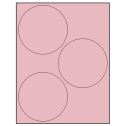 4.5" Pastel Pink Circular Sheet Labels