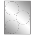 4.5" Silver Foil Circular Sheet Labels