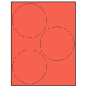 4.5" Red Circular Sheet Labels