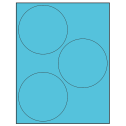4.5" Turquoise Circular Sheet Labels