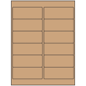 4" x 1.5" Brown Kraft Rectangular Sheet Labels