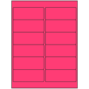 4" x 1.5" Fluorescent Pink Rectangular Sheet Labels