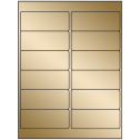 4" x 1.5" Gold Foil Rectangular Sheet Labels
