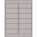 4" x 1.5" Gray Rectangular Sheet Labels