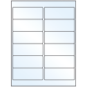 4" x 1.5" White Mid Gloss Rectangular Sheet Labels