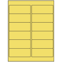 4" x 1.5" Pastel Yellow Rectangular Sheet Labels