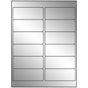 4" x 1.5" Silver Foil Rectangular Sheet Labels