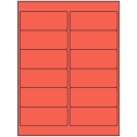 4" x 1.5" Red Rectangular Sheet Labels