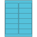 4" x 1.5" Turquoise Rectangular Sheet Labels