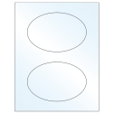 6" x 4" Crystal Clear Oval Sheet Labels