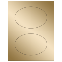 6" x 4" Gold Foil Oval Sheet Labels