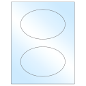 6" x 4" White Premium High Gloss Oval Sheet Labels