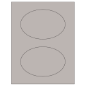 6" x 4" Gray Oval Sheet Labels