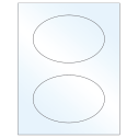 6" x 4" White Mid Gloss Oval Sheet Labels