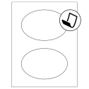 6" x 4" Blockout Oval Sheet Labels