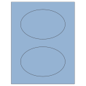 6" x 4" Pastel Blue Oval Sheet Labels