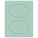 6" x 4" Pastel Green Oval Sheet Labels
