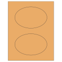 6" x 4" Pastel Orange Oval Sheet Labels