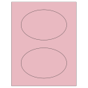 6" x 4" Pastel Pink Oval Sheet Labels