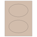 6" x 4" Pastel Tan Oval Sheet Labels