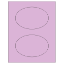 6" x 4" Pastel Purple Oval Sheet Labels