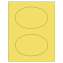 6" x 4" Pastel Yellow Oval Sheet Labels