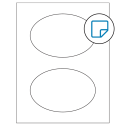 6" x 4" White Oval Sheet Labels - Removable Adhesive